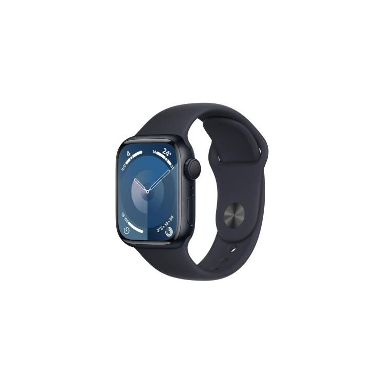 Apple Watch Serie 9 41mm Aluminium MidNight Sport Band MidNight S/M MR8W3QL/A