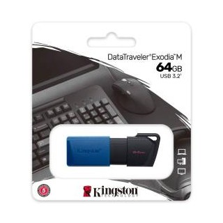 Kingston Pendrive USB-A 3.2 64GB DTXM/64GB Nero/Blu