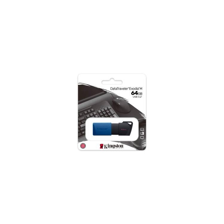 Kingston Pendrive USB-A 3.2 64GB DTXM/64GB Nero/Blu