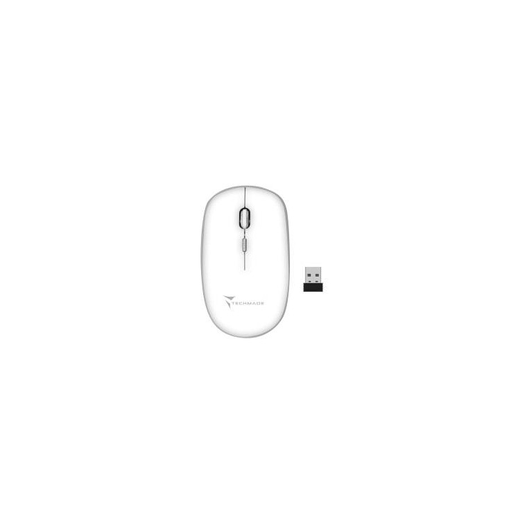 Techmade Mouse Wireless 1600 DPI Bianco