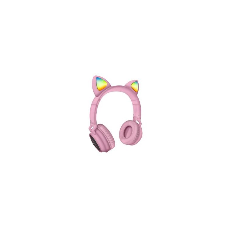 Techmade Cuffie Funny Led BT + Microfono Pink