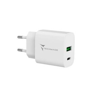 Techmade Caricabatteria 20wCon Porta USB-C + USB-A