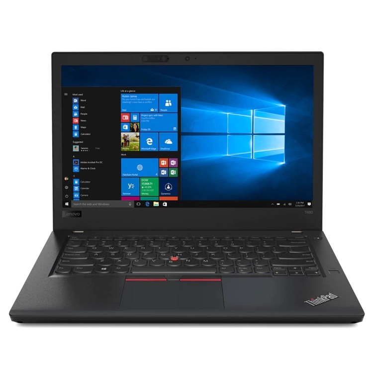 LENOVO ThinkPad T480 14"|i5-8350U|8GB|256GB SSD|INT|HD|W10|BLACK - Grado AB