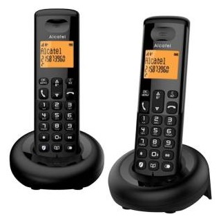 Telefono Cordless Alcatel E160 Duo Black