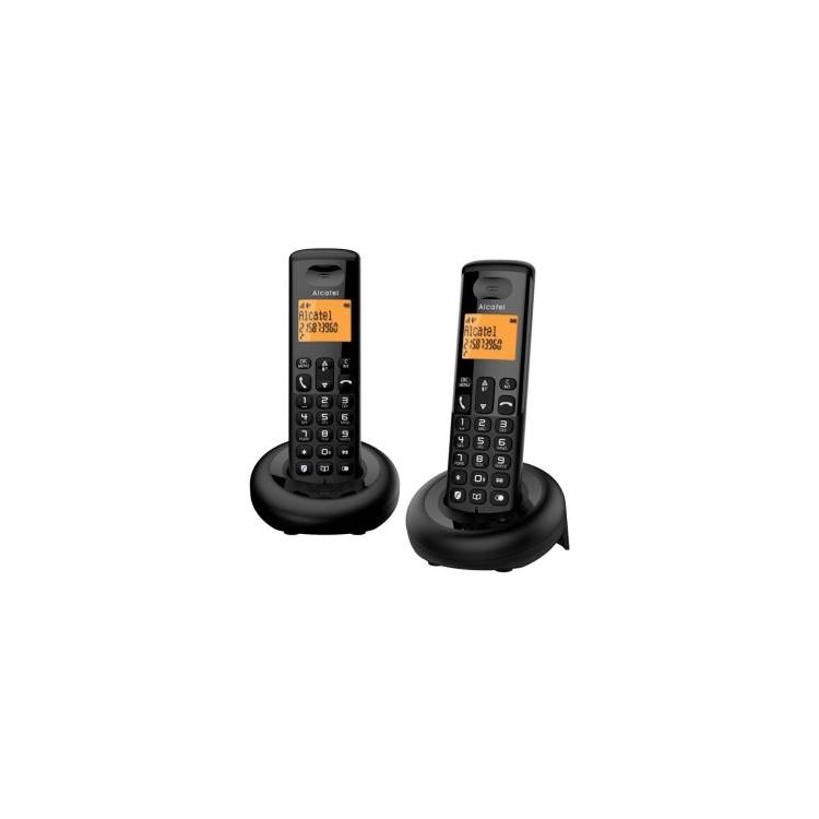 Telefono Cordless Alcatel E160 Duo Black