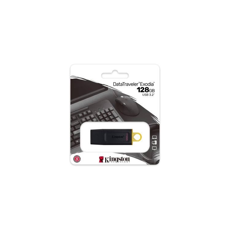 Kingston Pendrive USB-A 3.2 128GB DTX/128GB Nero/Giallo