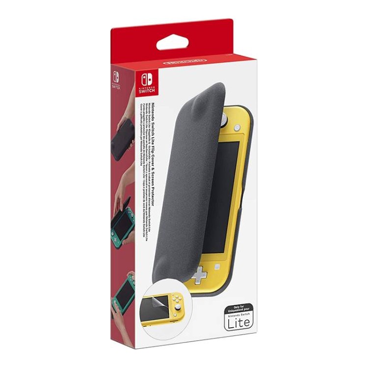 Switch Lite Kit Custodia Flip Grigio + Pellicola Protettiva