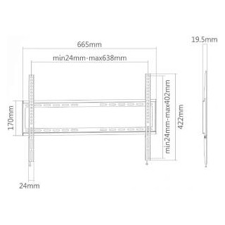 Superior Staffa TV 37"-70" Fixed Extra Slim 35Kg SUPSTV006