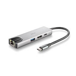 NGS HUB USB-C 4 Porte RJ45 Hdmi Usb-c Usb 3.0 Alluminio